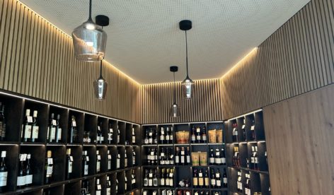 Maison des Vins: pose de plafonds acoustiques perforés