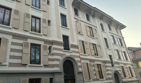 Rénovation d’une façade historique à Lausanne